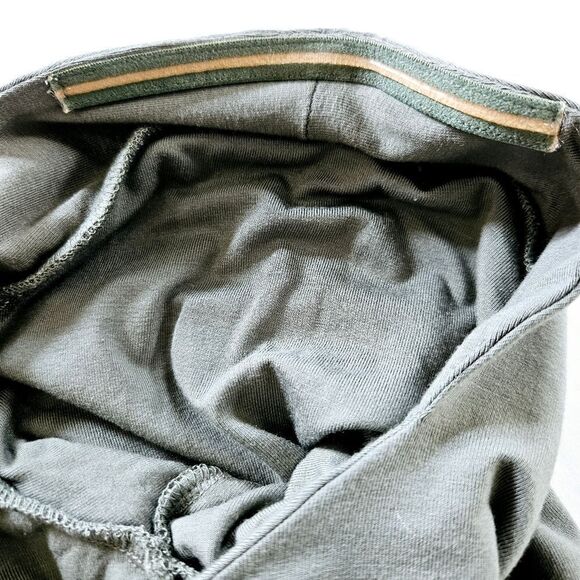 NWT Oh Polly Ruched Modal Long Sleeve Square Neck Mini Dress in Olive Green 10 - Picture 7 of 8